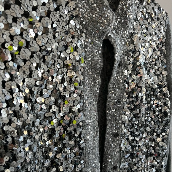 IISLI NY Rate Vintage 💯CASHMERE sequins and Swarovski Crystals sz M - Picture 11 of 16